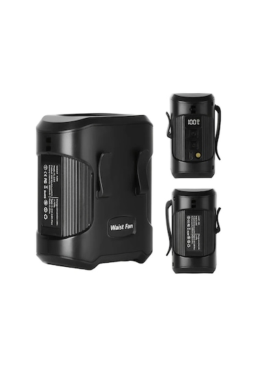 Xuweiwei Siyah Taşınabilir Hızlı Soğutma Fanlı Güç Bankası Şarj Edilebilir Batarya El Feneri Kamp Ofis Kullanımı