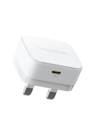 Tongxida Baseus Palm 20w Hızlı Şarj C Tipi Adaptör İngiltere Fişi Beyaz Beyaz