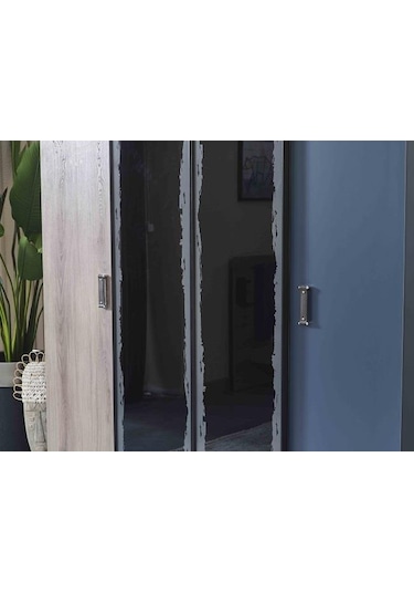 Dolap Urlu Denim 90415 Model Gardrop Yüksek Ayak 4kapı Kalite Malzeme El Yapım