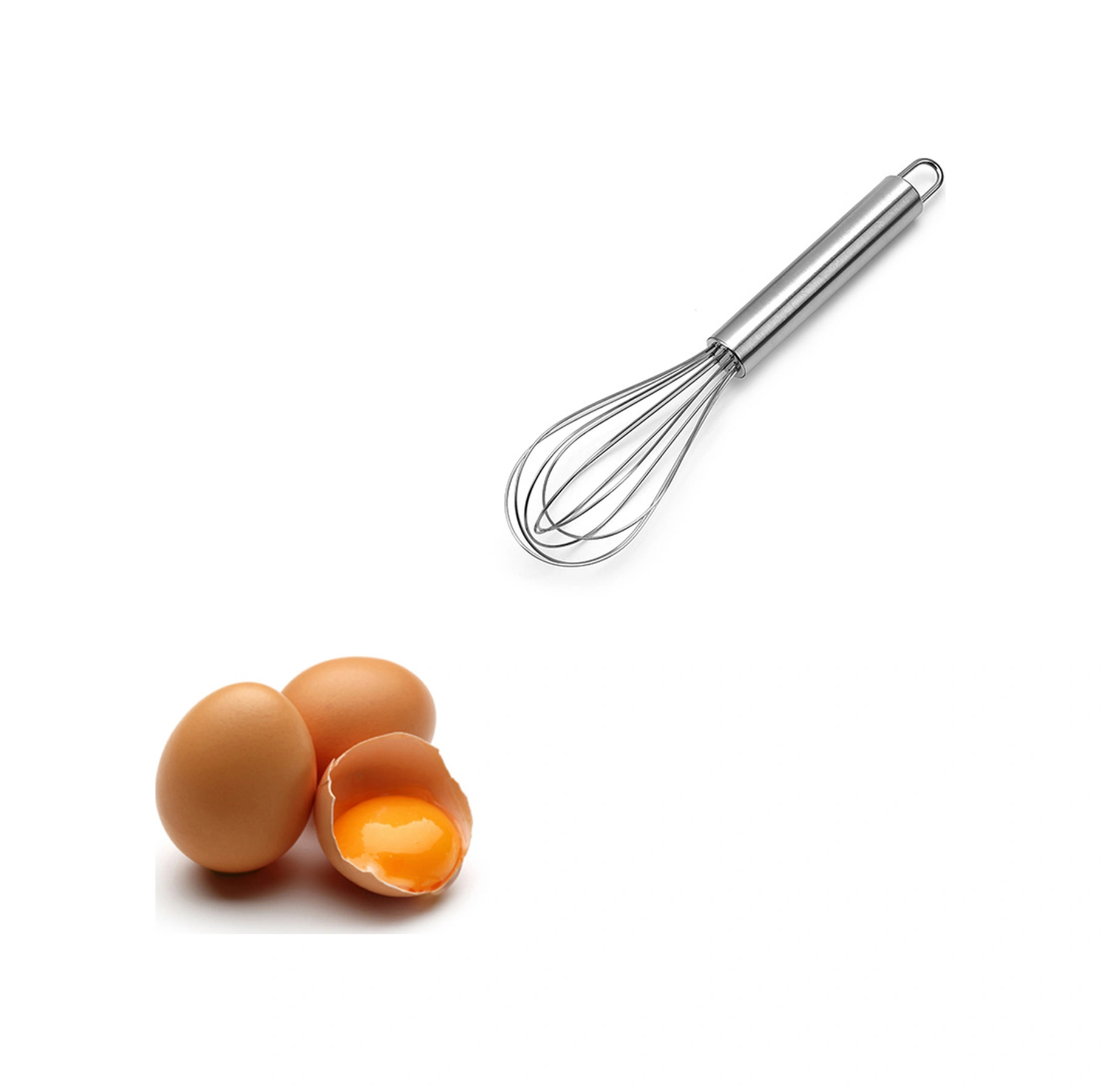 Yaleker 8 İnç Paslanmaz Çelik El Çırpıcı - Hamur, Krema Ve Sosu Kolayca Karıştırmak İçin Ev Ve Restoran Mutfak Aracı Diğer