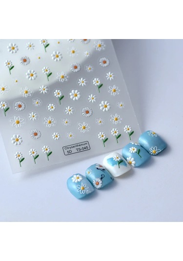 1 Adet Siyah Beyaz Yay Kelebek 5d Tırnak Çıkartmalar Nail Art Dekorasyon Kabartma Disney Karikatür Çiçek Nail Art Çıkartmalar Tırnak Malzemeleri Yellow