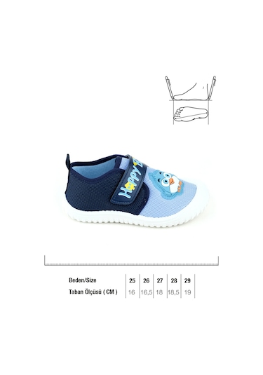 Gezer Yazlık Erkek Çocuk Keten Happy Bird Cırt Cırtlı Ayarlanabilir Ayakkabı Ga2ypm.03342.00.2a2.0a Mavi