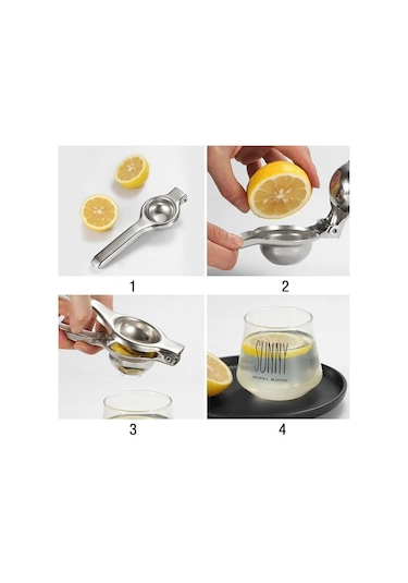 Limon Sıkacağı Paslanmaz Çelik Manuel Sıkacağı İşlemci Mutfak Aksesuarları Suyu Meyve Presleme Narenciye Portakal Sıkacağı Limon Presi