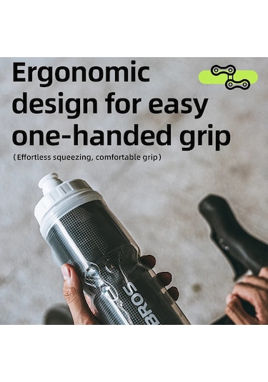 Rockbros Bt65-1 670Ml Pp5+Silikon Yalıtımlı Su Şişesi Bisiklet Sıkma Tipi Su Bardağı Bpa Içermez Fda Sertifikası Yok - Mor