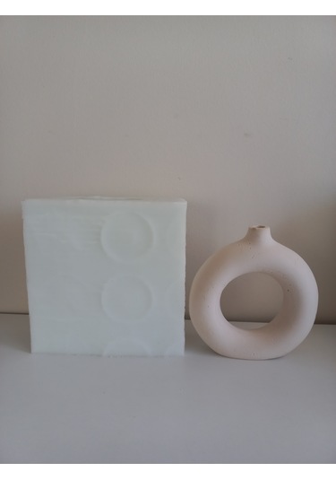 Büyük Boy Donut Vazo Kalıbı Şeffaf