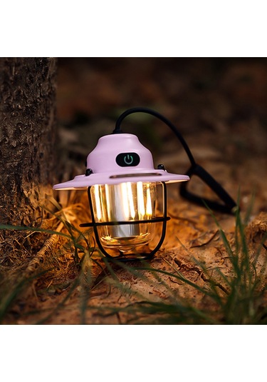 Yuntech01 Led Kamp Işığı, Usb Şarjlı, 7 Işık Modu, Su Geçirmez, Retro Tasarım, Dahili Li-poly Batarya Yeşil Çok Renkli