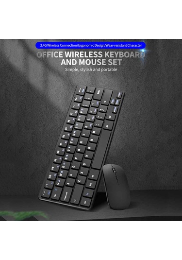 Geeksen 2.4g Kablosuz Klavye Ve Fare Seti - Ergonomik Tasarım, Dpı Ayarlı, Taşınabilir Diğer