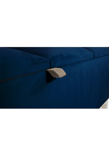 Vetra V2 Sandıklı Puf  Mavi Dilimli Model Sandıklı Bench Puf - Sandıklı Yatak Ucu Bankı