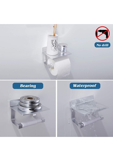 Raflı Matkapsız Tuvalet Kağıdı Tutucusu Diğer