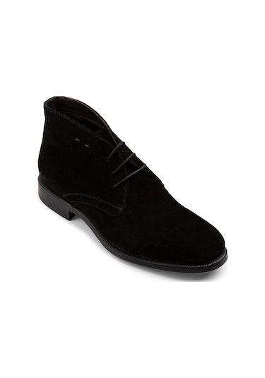 Deery Hakiki Süet Siyah Bağcıklı Erkek Bot - 01295msyhc13
