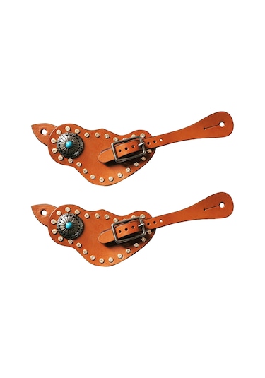 Suntek 2x Tokalı Mahmuz Kayışı Binicilik Mahmuz Kayışı Kahverengi