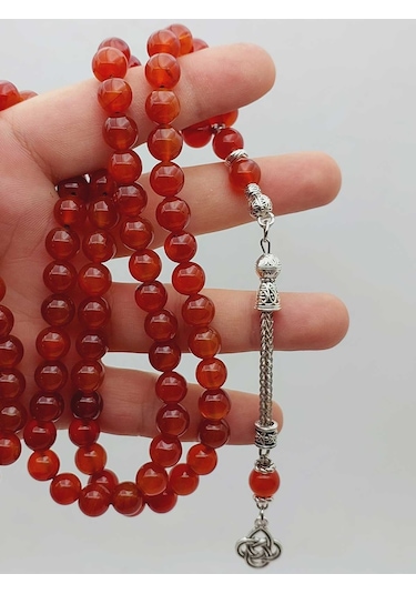 Yemen Akik Taşı 99luk Tesbih 8mm 55998 Çok Renkli
