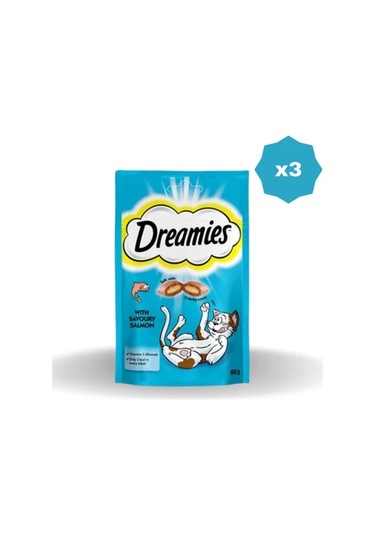 Dreamies Kedi Ödül Maması Somon 60 Gr - 3 Adet