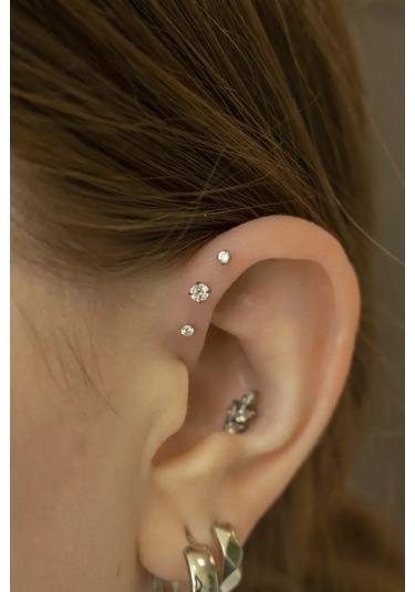 Dzirka Taşınabilir Labret Küpe Kulaştırma Burun Frenulum Piercingi Titanyum 137869646 Beyaz