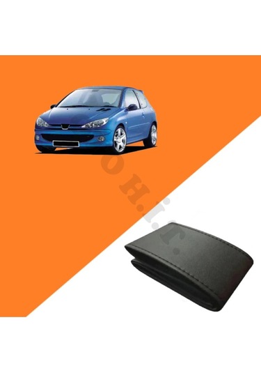 Peugeot 206 Uyumlu Deri Direksiyon Kılıfı Kaliteli Dikmeli Siyah