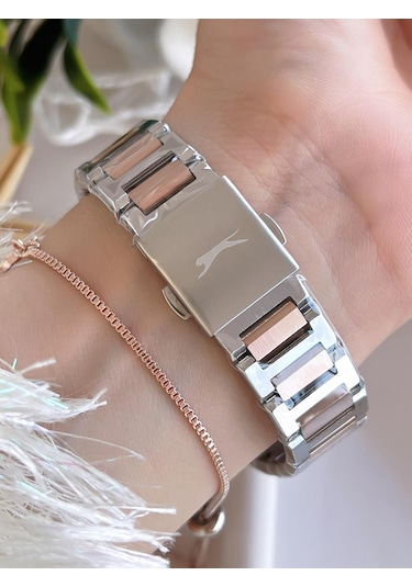 Slazenger Bay Ve Bayan Çelik Kordon Çiftlere Özel 5 Atm Suya Dayanıklı Cift Saati Esl.9.2427.2.02