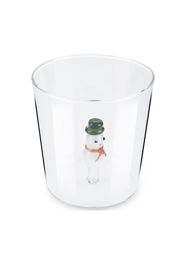 Karaca New Year Yılbaşı Cosa Kardan Adam Figürlü Su Bardağı Şeffaf