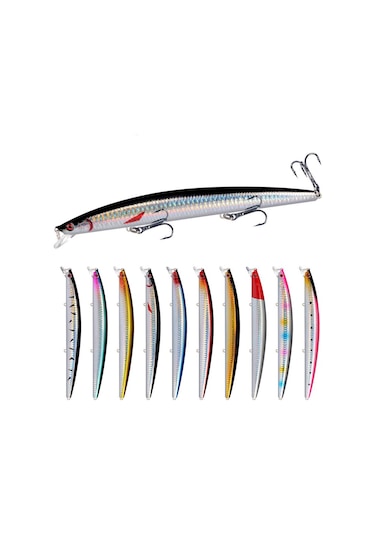 10 Adet 18cm 24gr Minnow Rapala Sahte Yapay Yem 1 Kalite Ekonomik Paket