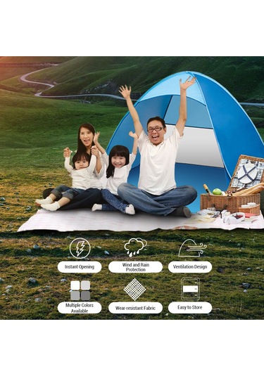 Padalink Otomatik Açılır Plaj Çadırı: Uv Koruma, Rüzgar Ve Yağmur Dayanıklı, Taşınabilir Çok Renkli