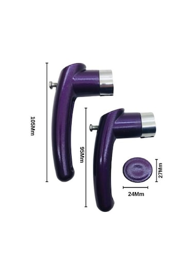 Çaydanlık Sapı Takımı Kulp Tutamak Seti Parlak Mor Yanmaz Mor