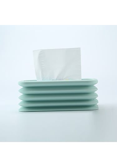 Mavi Doku Kutusu Katlanabilir Silikon Saklama Kutusu Silin Peçete Havlu Kağıt Mendil Tutucu Dağıtıcı Ev Organizatör Mutfak Sıkıştırılabilir Kutu