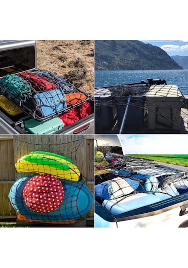 Araç Bagaj Filesi Çok Amaçlı Kullanım Ağ Model Elastik 80x120 Cm