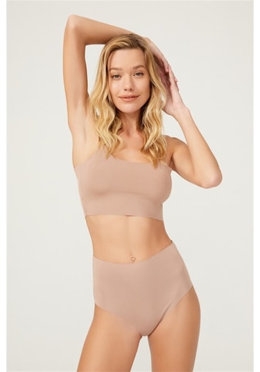 Yüksek Bel Basic Lazer Kesim Bikini Külot 5'Li Paket-Çok Renkli-M Çok Renkli