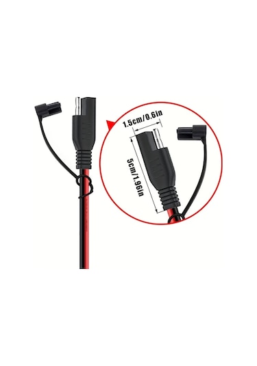 Meridiangoods 1 Parça 16awg Sae Uzatma Y Splitter Bağlantı Kablosu 1e 3 Seçenek Güç Konnektörü 60cm