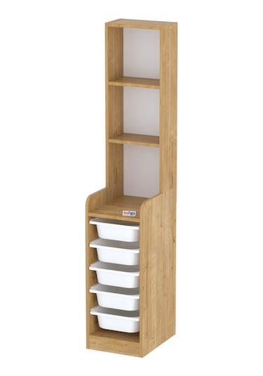 5 Sepetli 3 Raflı Dolap Çok Amaçlı Dolap Oyuncak Dolabı Derya Safir Meşe Açık Kahverengi 5 Sepetli 3 Raflı Dolap Çok Amaçlı Dolap Oyuncak Dolabı Derya Safir Meşe Açık Kahverengi