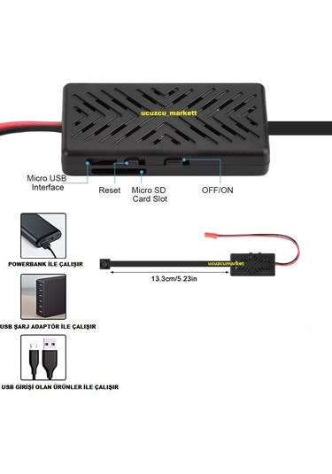 Wifi Micro Mini Lens Güvenlik Kamera Uzaktan İzleme-ses Dinleme-hafıza Kart Kayıt-hareket Algılama
