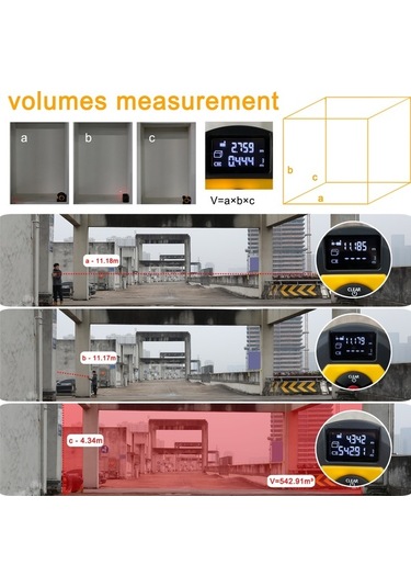 Pazly Usb Şarjlı 2'li Lazer Ve Şerit Metre, Alan Ve Hacim Ölçüm Cihazı
