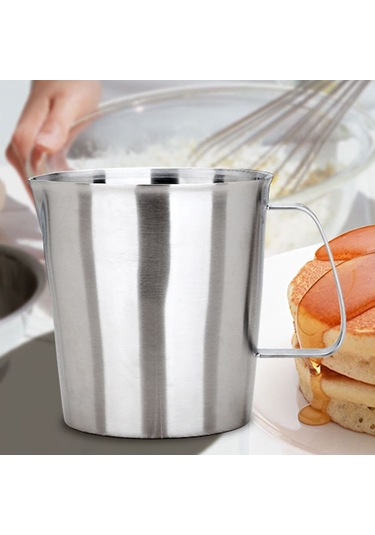 Neevoyu Stahlçelik 1000ml Çelik Kahve Latte Kapı, Süt Köpükleme, Ölçüm Ve Süt Köpük Makinesi İle Uyumlu, Ölçekli Açık Ağızlı Tasarım Diğer