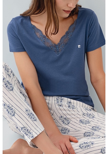 Pierre Cardin Kadın Lacivert Pijama Takım Pc9214-s-v1 Lacivert