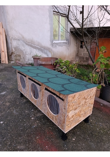 Dış Mekan Osb Kedi Evi Dayanıklı Ve Su Geçirmez Barınak