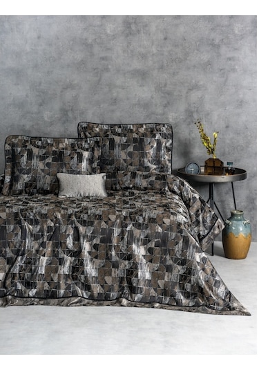 Cotton Box Smart Çift Kişilik Yatak Örtüsü Takımı Mılan Kahve Kahverengi