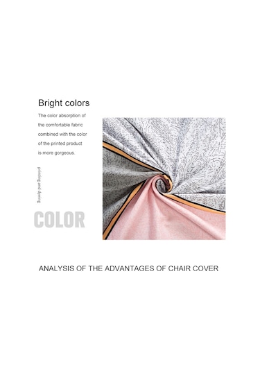 Elastik Tek Yarım Daire Baskılı Kanepe Örtüsü Bulut Şeffaf Çok Renkli