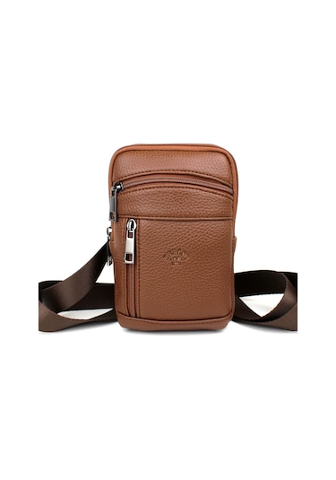 Taba Erkek Çanta Omuz Askılı Çanta Postacı Erkek Omuz Çantası Taba