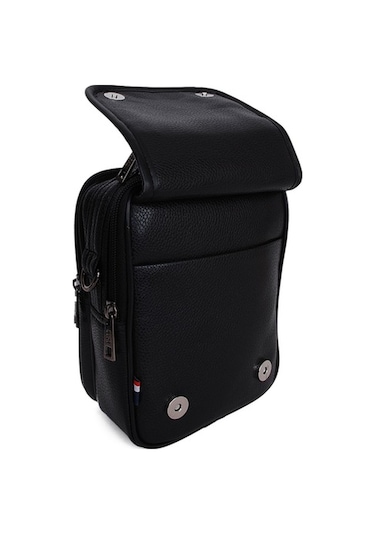 Siyah Erkek Us Polo Assn Silver Logo Erkek Çapraz Askılı Çanta Pl Siyah