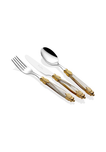 Rivadossi Arianna Ring Şampanya 75 Parça Çatal Bıçak Seti