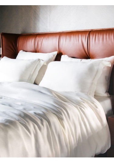 İssimo Jade Cream Vegan İpek Nevresim Takımı Çift Kişilik-1856 Çok Renkli