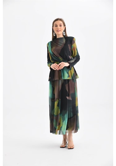 Ftz Women Kadın Likra Tül Takım Yeşil-yeşil Yeşil