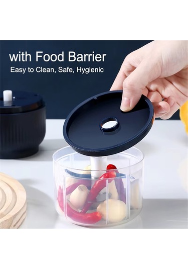 Usb Şarj Edilebilir Elektrikli Gıda Doğrayıcı - Sarımsak Presi, Kıyma Makinesi Siyah