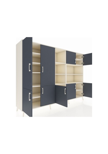 Hyperion Dolap 14 Raflı 9 Kapaklı 220x44x163 Aytaşı-antrasit/ayta Aytaşı-antrasit/aytaşı