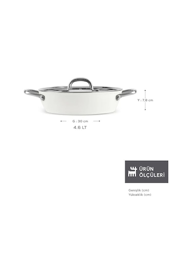 Karaca x Refika Swiss Crystal Creamy Metal Karnıyarık 30 Cm