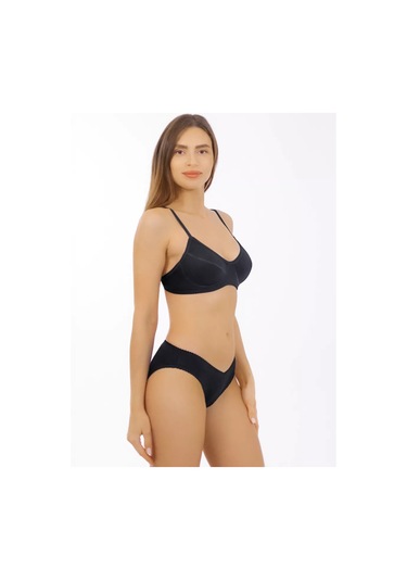 Fest Kupasız, Push-up'sız, Süngerli Pamuklu Sütyen. 228631300 Siyah