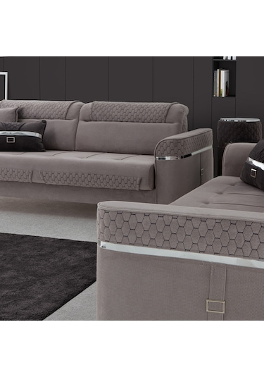 Veyron Üçlü Salon&oturma Odası Kanepe - Antrasit