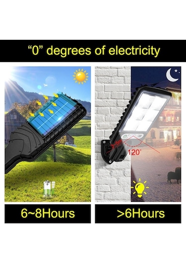 Sones Güneş Enerjili Sokak Lambası Led İnsan Vücudu İndüksiyon Bahçe Lambası, Spec: 616b-72 Uzaktan Kumandalı Cob
