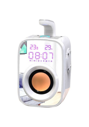 Taşınır Bluetooth Hoparlör Güçlü Hi-fi Ses, Dijital Saat, Alarm, Fm Radyo Harici Mikrofon Destekli