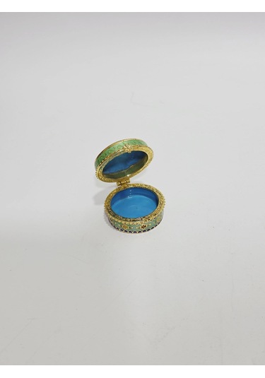 Antika Cloisonne Minyatür Kutu 4,4x2,5cm 077