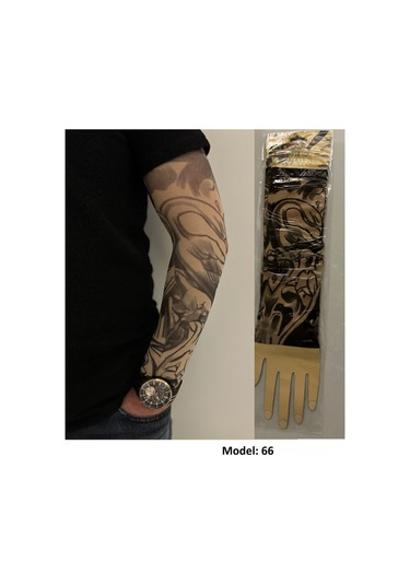 Giyilebilir Dövme 3 Çift 6 Adet Kol Çorap Dövmesi Sleeve Tattoo Set13